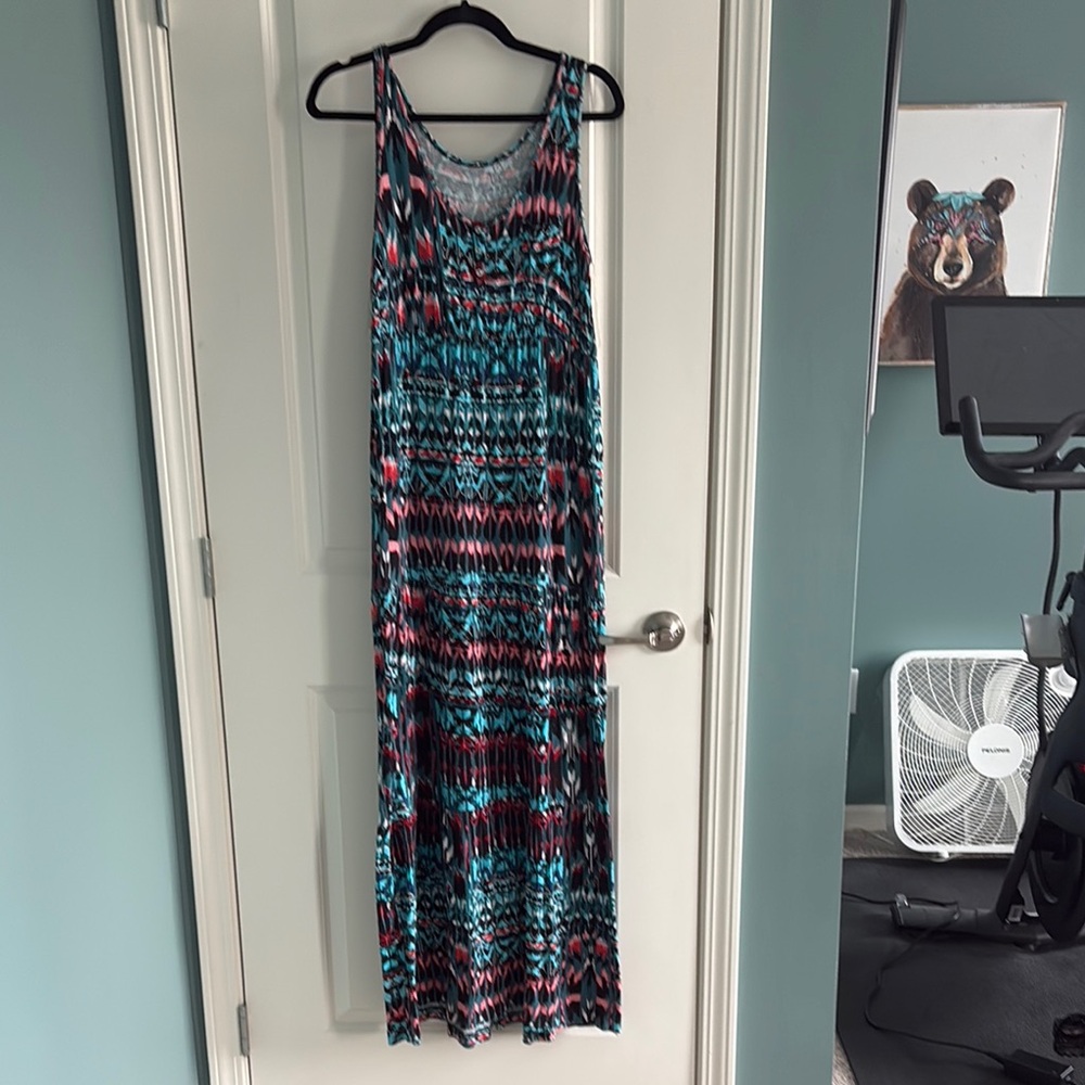 St. John’s Bay Multicolor Sleeveless Maxi Dress Size Small